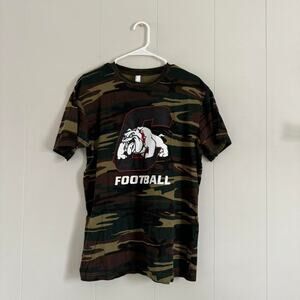 Bulldogs G football camo short sleeve t shirt, #whynotus unisex large
